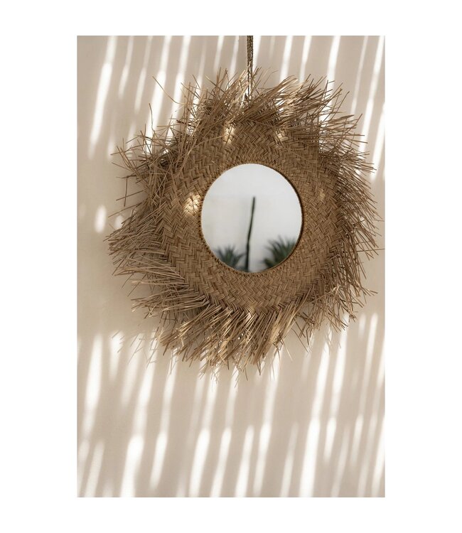 BAZAR BIZAR De Rotan Spiegel - Naturel - M