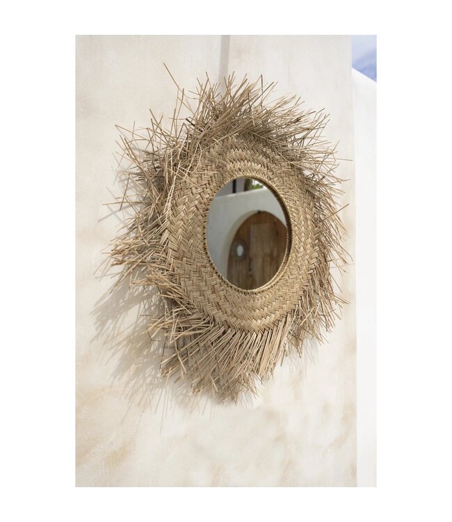 BAZAR BIZAR De Rotan Spiegel - Naturel - M