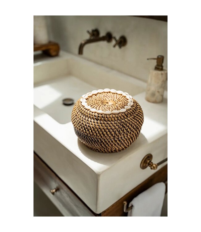 BAZAR BIZAR De Koloniale Peek-a-Boo Mand - Natuurlijk Bruin - M