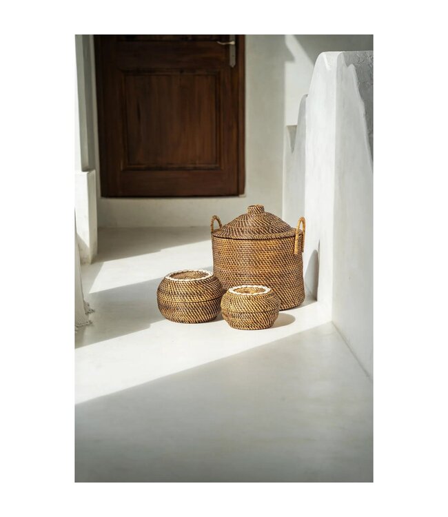 BAZAR BIZAR De Koloniale Peek-a-Boo Mand - Natuurlijk Bruin - M