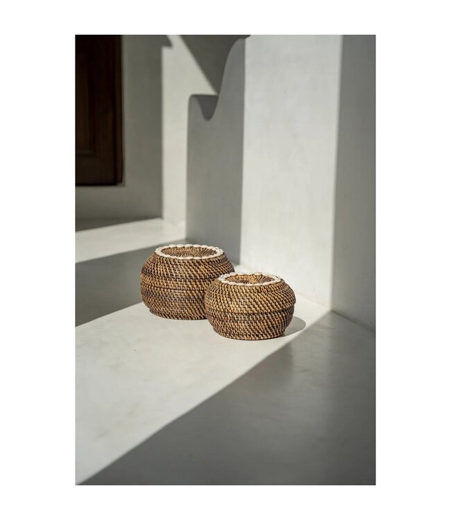 BAZAR BIZAR De Koloniale Peek-a-Boo Mand - Natuurlijk Bruin - M