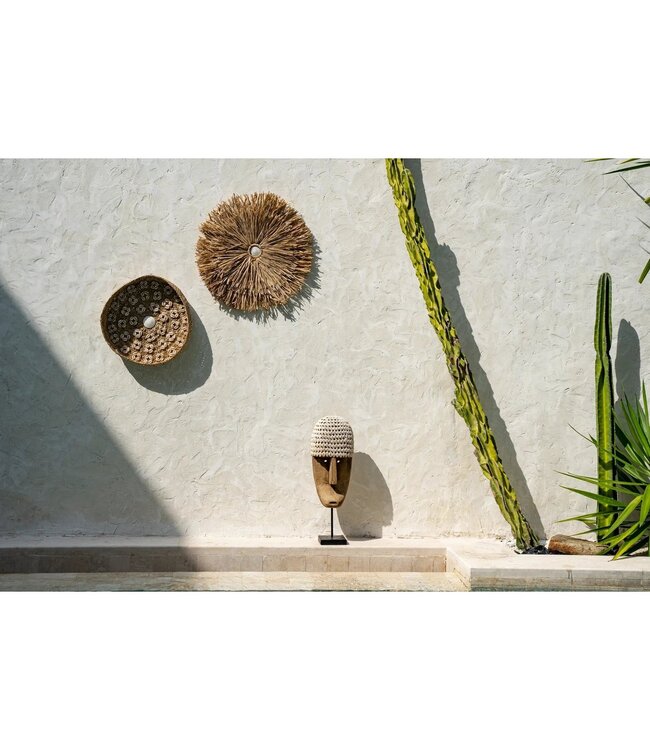 BAZAR BIZAR The Cowrie Mask on Stand - Medium