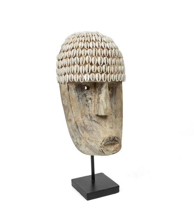 BAZAR BIZAR The Cowrie Mask on Stand - Medium