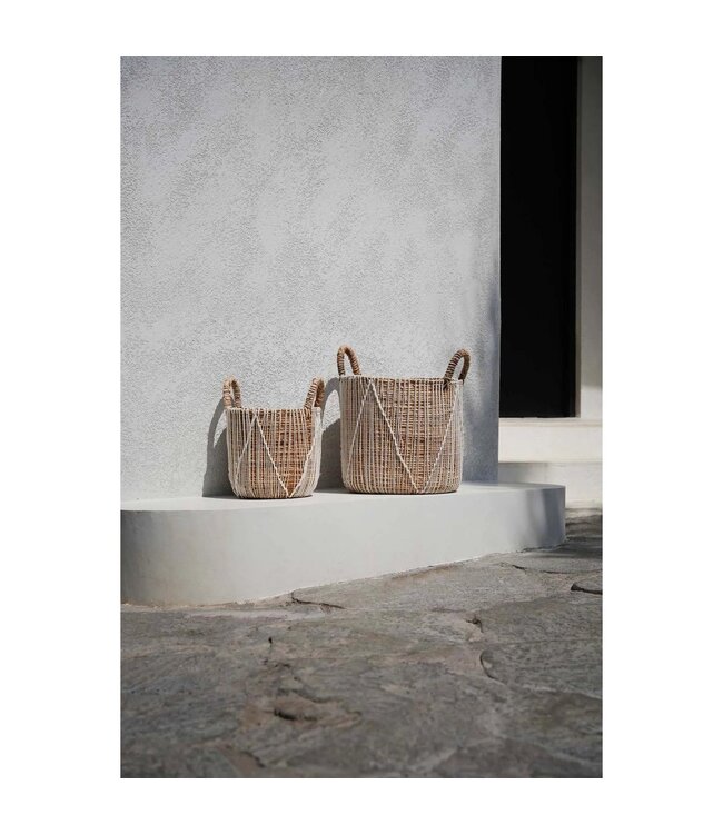 BAZAR BIZAR De recht gestikte macramémand - naturel wit - S