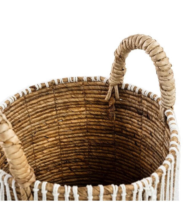 BAZAR BIZAR De recht gestikte macramémand - naturel wit - S