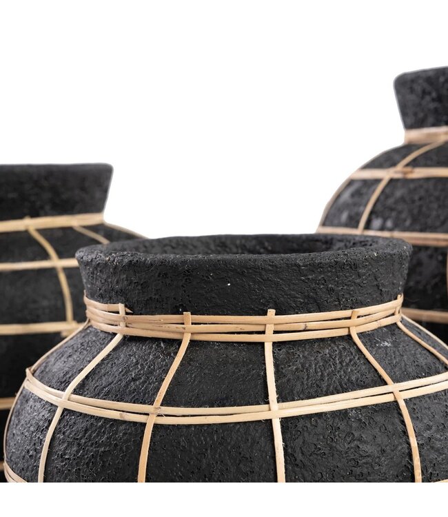 BAZAR BIZAR De Buikvaas - Zwart Naturel - M