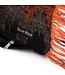 BAZAR BIZAR The Oh My Gee Kussenhoes - Zwart Oranje - 30x50