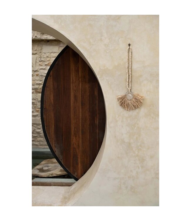 BAZAR BIZAR De Raffia Tajoe Kwastje - Natuurlijk