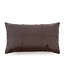 BAZAR BIZAR De leren kussenhoes met zes panelen - Choco - 30x50