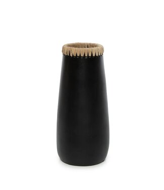 BAZAR BIZAR The Sneaky Vase - Zwart Naturel - L