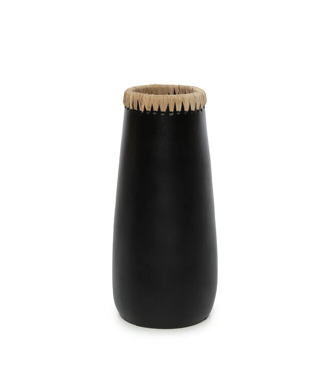 BAZAR BIZAR The Sneaky Vase - Zwart Naturel - L