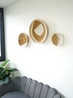 MAISON SUKU Rieten Wanddecoratie Set – Beige