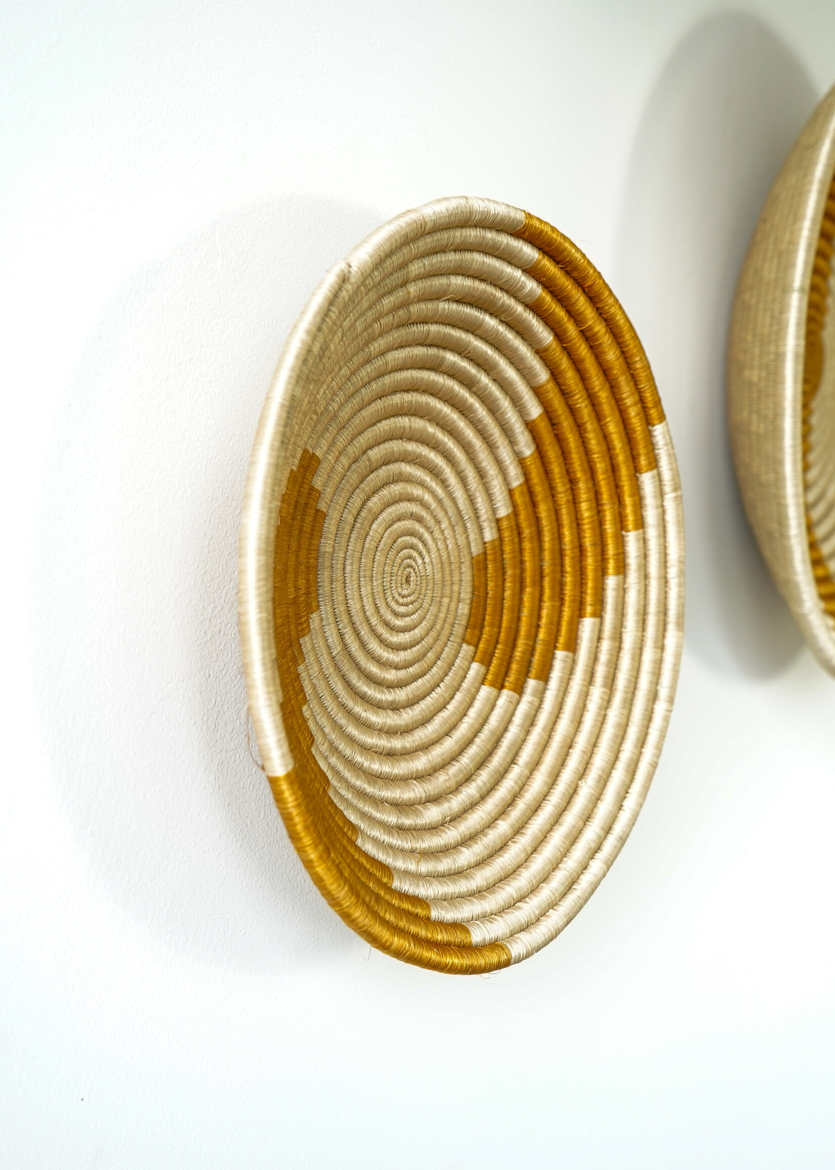 MAISON SUKU Rieten Wanddecoratie Set – Beige  Caramel