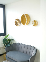 MAISON SUKU Rieten Wanddecoratie Set – Terra Beige