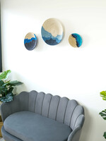 MAISON SUKU Rieten Wanddecoratie Set – Blauw