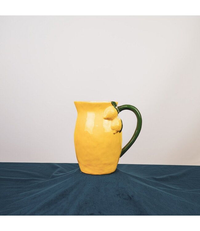 Housevitamin VASE-LEMON-steengoederen- geel- 17,5x12,5x18cm