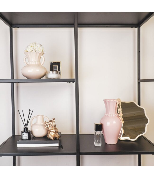 Housevitamin Vaas - parelhals - steengoedzand- 14x14x15cm