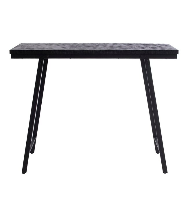 BAZAR BIZAR De Herringbone Hoge Tafel - Zwart - 140 cm