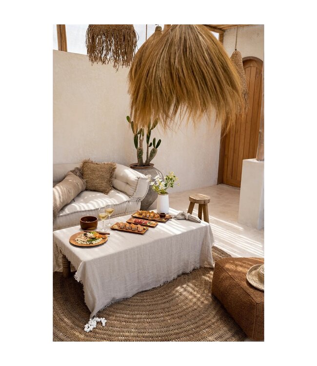 BAZAR BIZAR Het linnen tafelkleed - Beige - 150x150