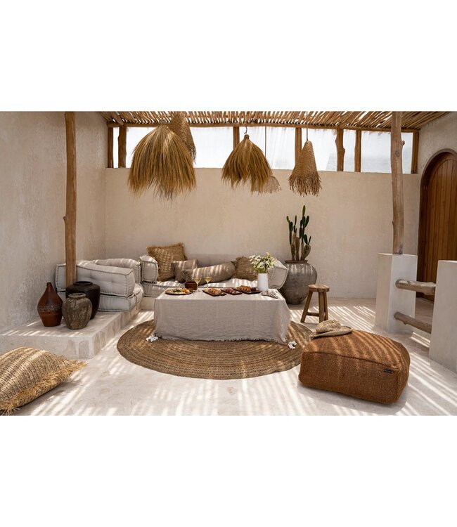 BAZAR BIZAR Het linnen tafelkleed - Beige - 150x150