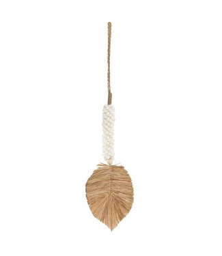 BAZAR BIZAR De Raffia Schelp Kwastje - Wit Natuurlijk