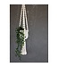 BAZAR BIZAR De Gedraaide Macramé Plantenhouder - Naturel Wit -S