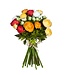 Mica Decorations Ranonkels Kunstbloemen Boeket - H35 x Ø26 cm - Oranje