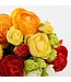 Mica Decorations Ranonkels Kunstbloemen Boeket - H35 x Ø26 cm - Oranje