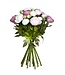 Mica Decorations Ranonkels Kunstbloemen Boeket - H35 x Ø26 cm - Roze