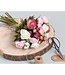 Mica Decorations Ranonkels Kunstbloemen Boeket - H35 x Ø26 cm - Roze