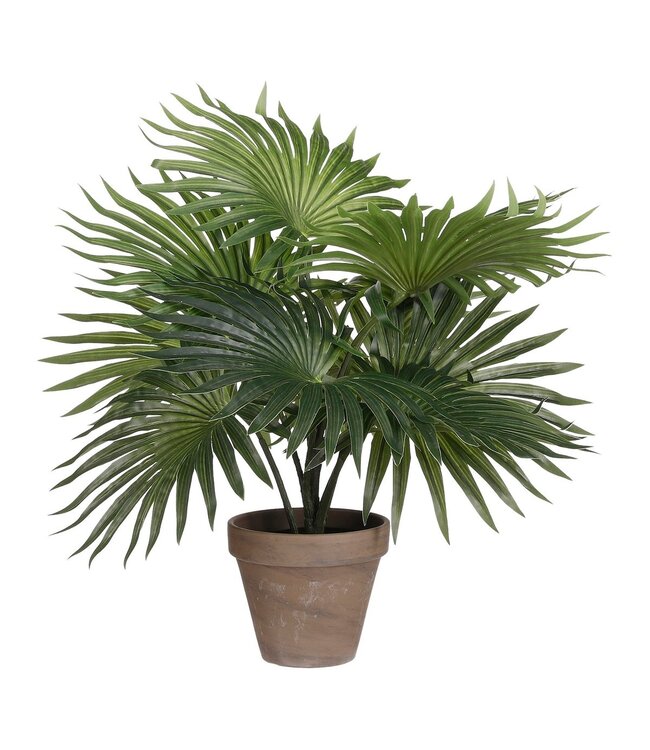 Mica Decorations Palm Kunstplant in Bloempot Stan - H40 x Ø35 cm - Groen