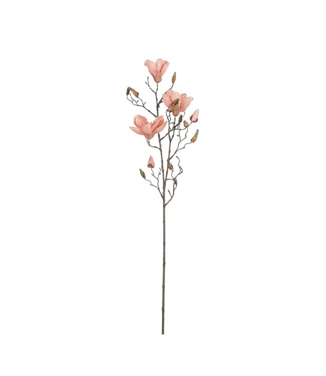 Mica Decorations Magnolia Kunstbloem - H88 cm - Perzik