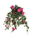 Mica Decorations Petunia Kunst Hangplant in Bloempot Stan - L25 x B45 x H50 cm - Donkerroze