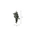 Mica Decorations Fittonia Kunst Hangplant - L15 x B20 x H54 cm - Groen