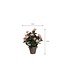 Mica Decorations Rozenstruik Kunstplant in Bloempot Stan - H33 x Ø25 cm - Roze