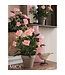 Mica Decorations Rozenstruik Kunstplant in Bloempot Stan - H33 x Ø25 cm - Roze