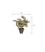 Mica Decorations Begonia Kunstplant in Bloempot Stan - H40 x Ø38 cm - Rood