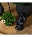 Kolibri Company Kolibri Home | Ornament - Decoratie beeld Sitting Monkey - Black