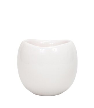 Kolibri Company Kolibri Home | Bowl bloempot - Witte keramieken sierpot - potmaat Ø9cm