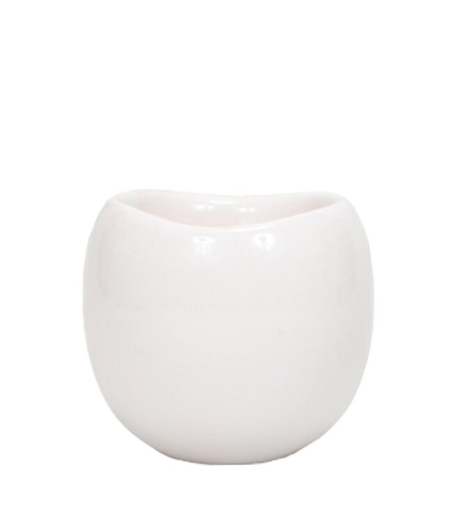 Kolibri Company Kolibri Home | Bowl bloempot - Witte keramieken sierpot - potmaat Ø9cm