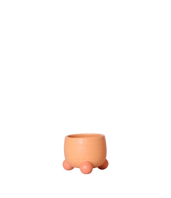 Kolibri Company Kolibri Home | Rolling peach bloempot - Peach kleurige keramieken sierpot Ø6cm