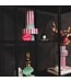 Housevitamin Vaas - Streep - Keramiek - Mintgroen/Neon Roze -14x14x26 cm