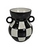 Housevitamin Vaas - Kan - Keramiek - Zwart/Wit - 14,5x14x17cm