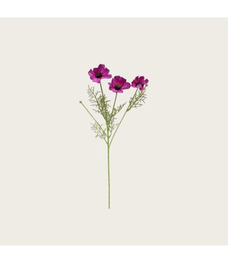 QMF Trading 3D real touch chrysanthemum purple | Zijden kunstbloem | Lengte 52cm  1pcs
