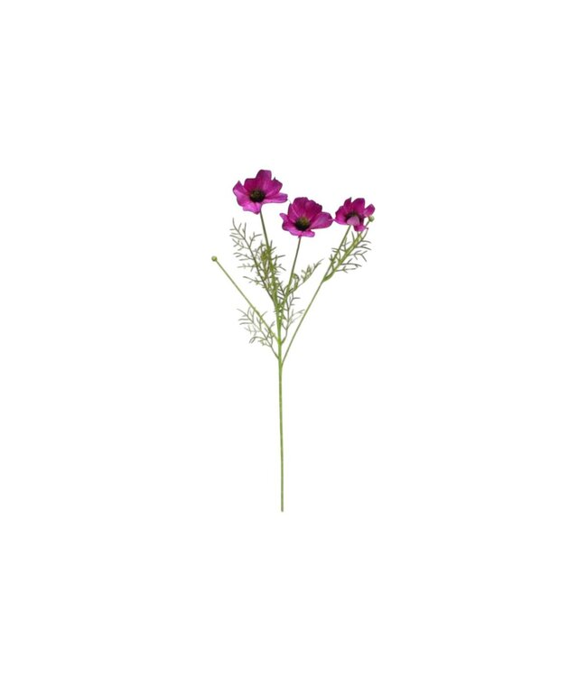 QMF Trading 3D real touch chrysanthemum purple | Zijden kunstbloem | Lengte 52cm  1pcs