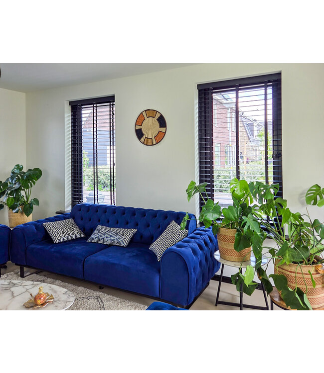 MAISON SUKU Rieten Wandcirkel Peach – Blokdesign ø 50 cm