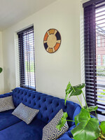 MAISON SUKU Rieten Wandcirkel Peach – Blokdesign ø 50 cm