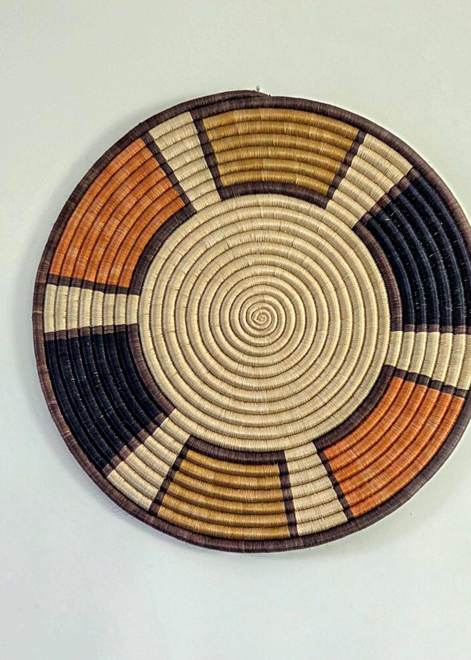 MAISON SUKU Rieten Wandcirkel Peach – Blokdesign ø 50 cm