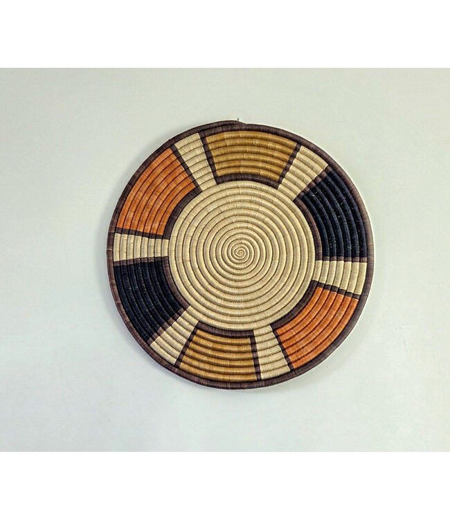 MAISON SUKU Rieten Wandcirkel Peach – Blokdesign ø 50 cm