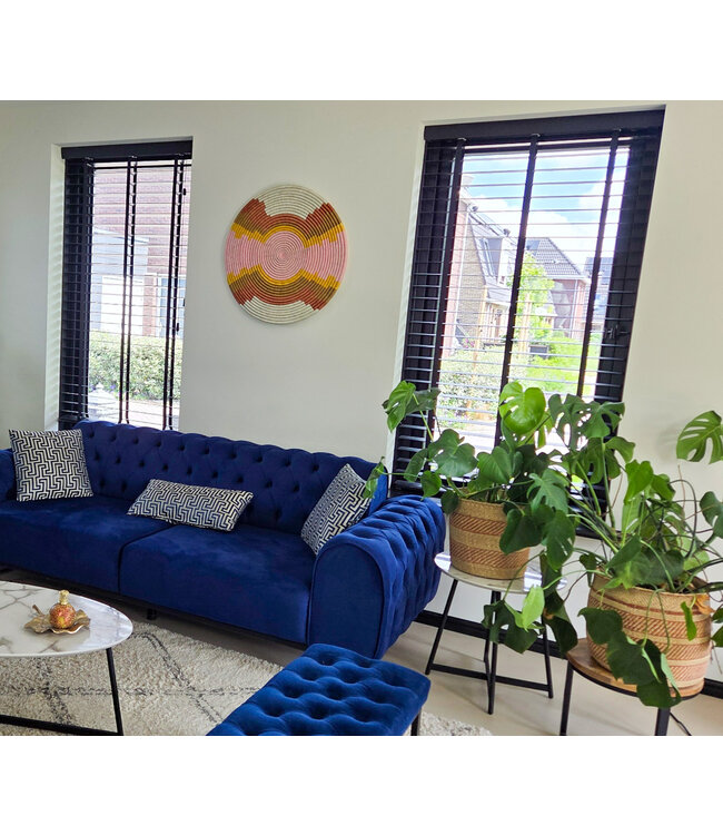 MAISON SUKU Rieten Wandcirkel in Knalkleuren ø 70 cm